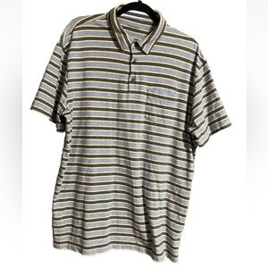Patagonia men’s striped organic cotton polo shirt